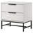 Yountville White 2-Drawer Nightstand Bedside Table