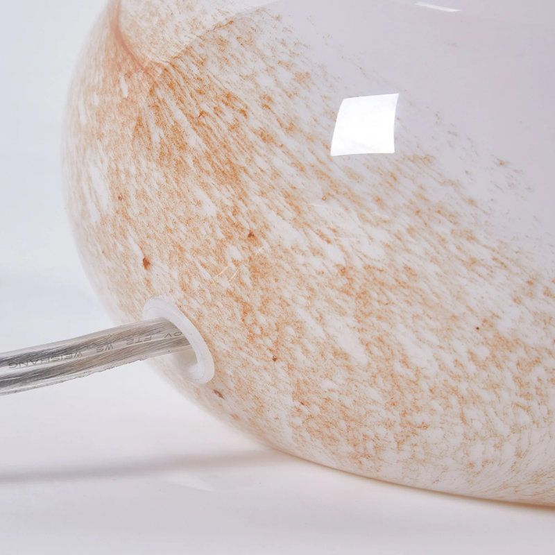  Lampe champignon en verre brun marbré
