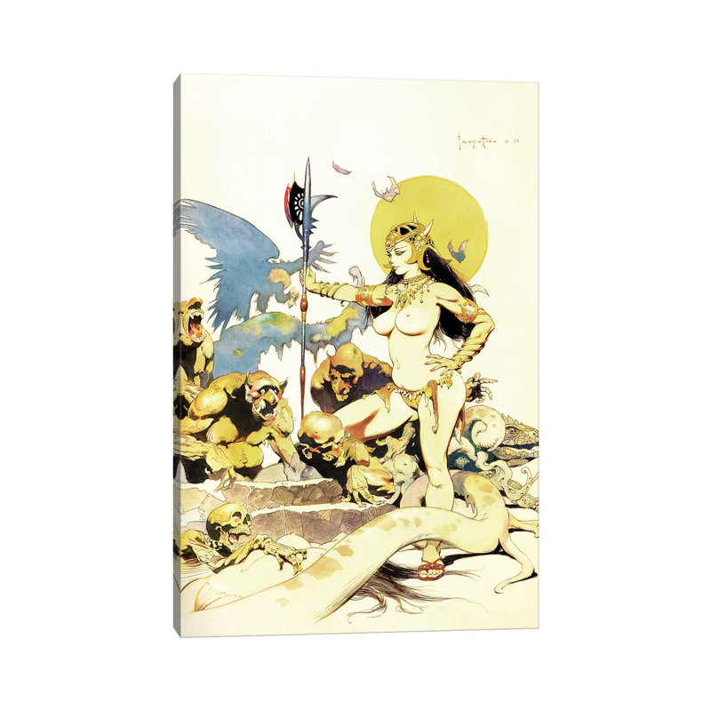 «Ghoul Queen» par Frank Frazetta, impression sur toile tendue, H 40 po x l 26 po x P 1,5 po