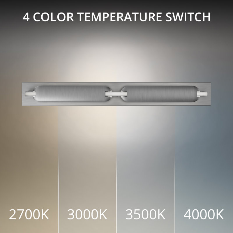 Spectacle 24" Dimmable LED Bath Vanity & Wall Light With Built In Color Temperature Switch from 2700K/3000K/3500K/4000K