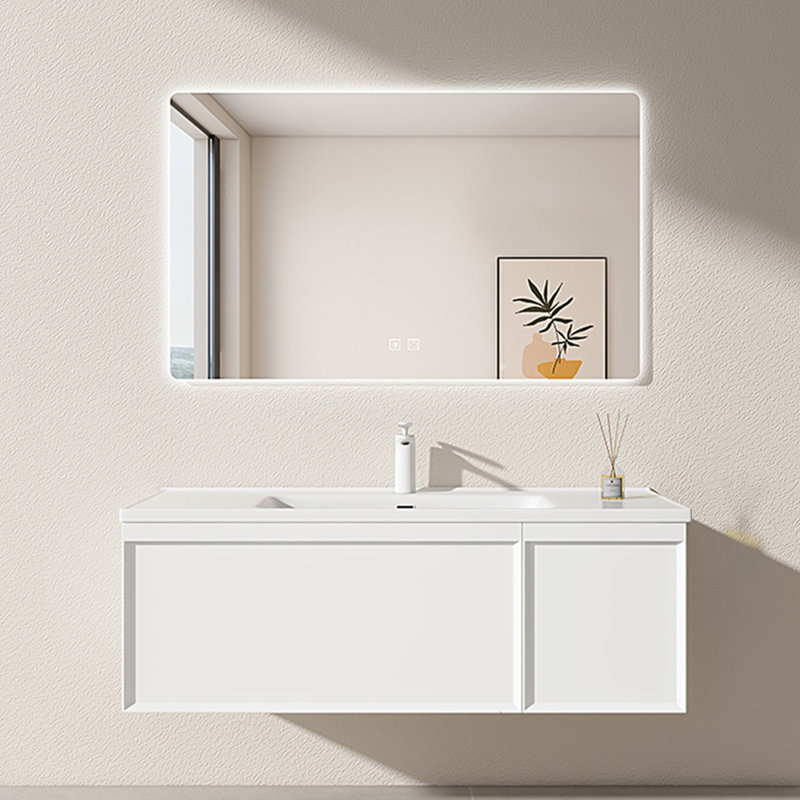 Modern minimalism bathroom cabinet, White