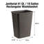 Poubelle rectangulaire en plastique 10 gallons-132127253