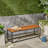 Wood And Metal Bench