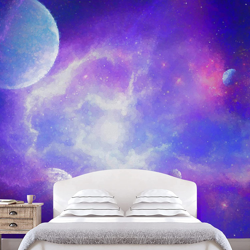 Planet In Outer Space Galaxy Border, 100" L x 144" W