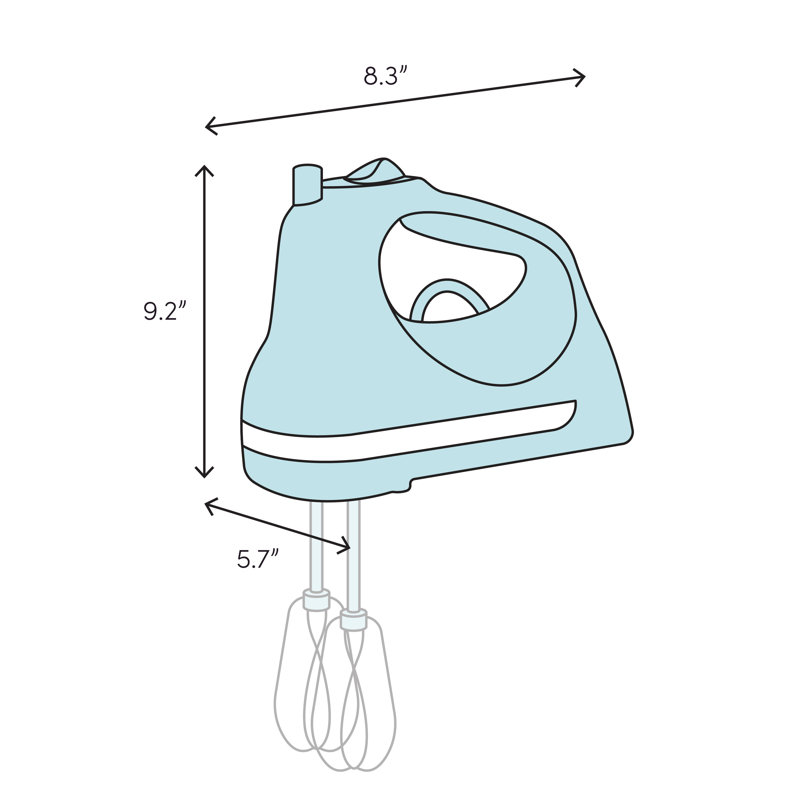 Hamilton Beach® 6-Speed Electric Hand Mixer with Whisk, Traditional Beaters, and Snap-On Storage Case