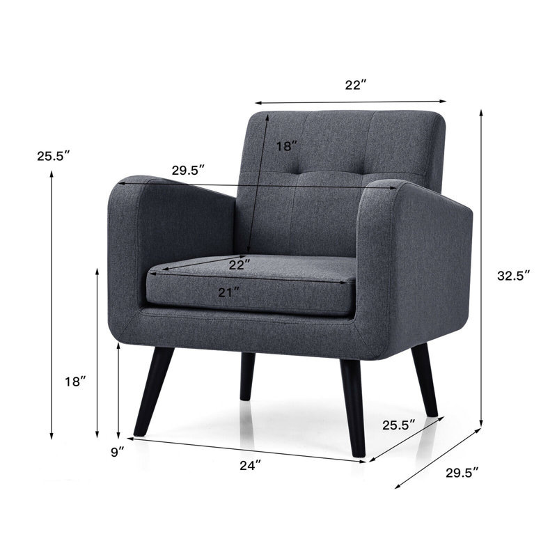 Fauteuil Bugrane, Mélange de lin gris