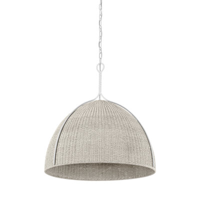 Woodlawn Pendant in White Plaster