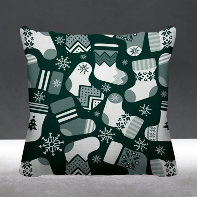 Christmas Stockings Indoor/Outdoor Throw Pillow