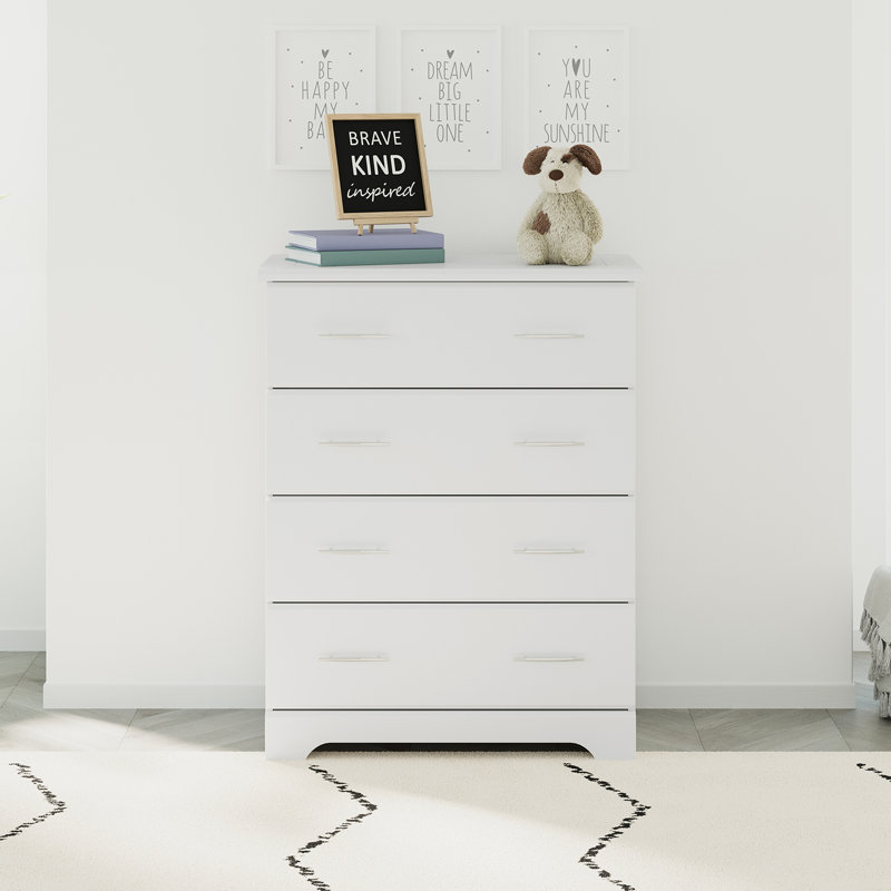 Commode 4 tiroirs Brookside, Blanc