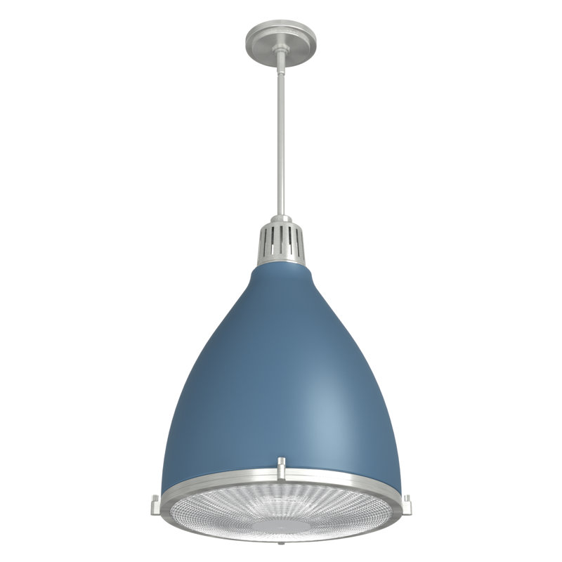 Bluff View 16" Indigo Blue Glass LED Pendant Light