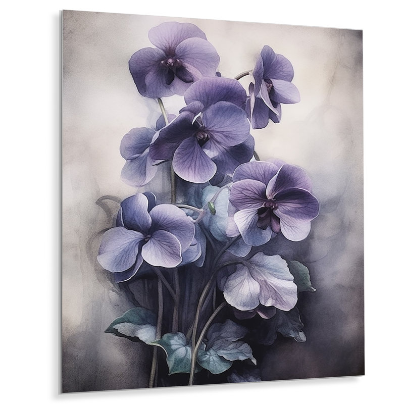 Décoration murale violette et violette Dream II - Violets, H 32 po x l 24 po