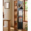 Solid Wood Frame Rectangle Freestanding Mirror with Shelves