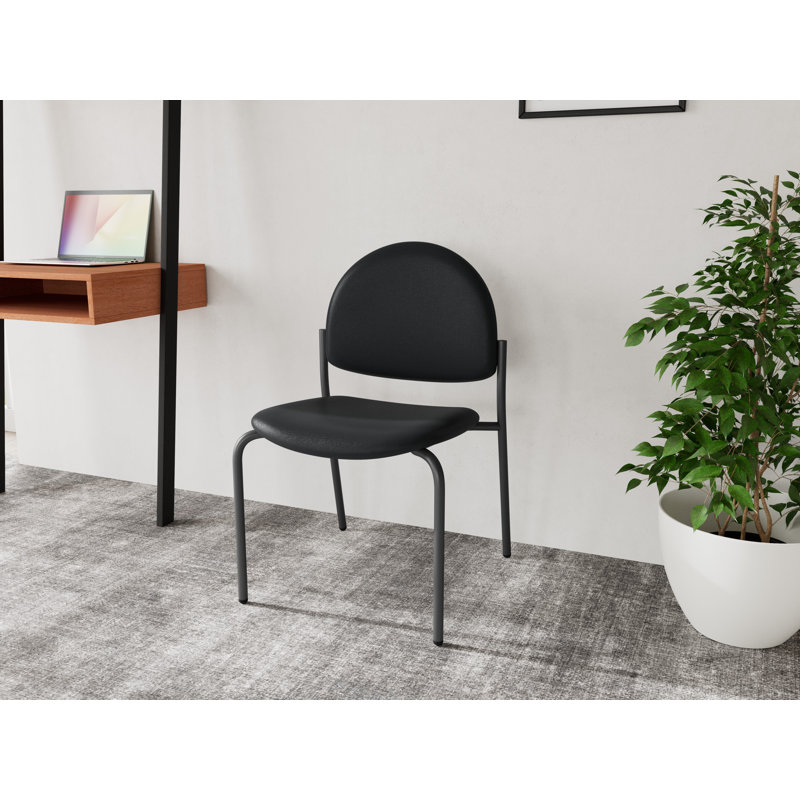 Chaise d'invité sans accoudoir Chat Chat, Gris anthracite, Modena Graphite
