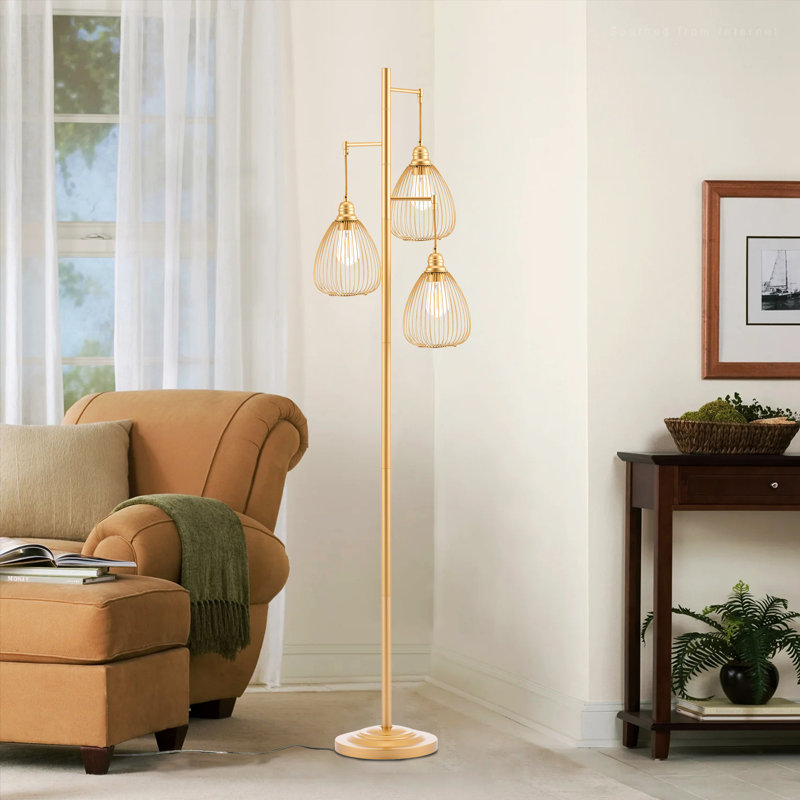 Lampe sur pied Tree, Doré