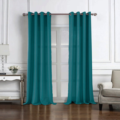Cole Textured Semi Sheer Window Curtain Panel