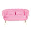 Carney Velvet Loveseat Accent Sofa-693310566
