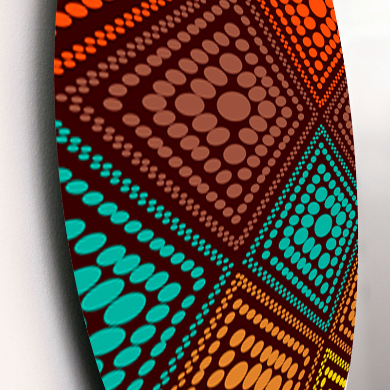 Motif géométrique à pois abstraits - ensemble de décoration murale moderne en métal