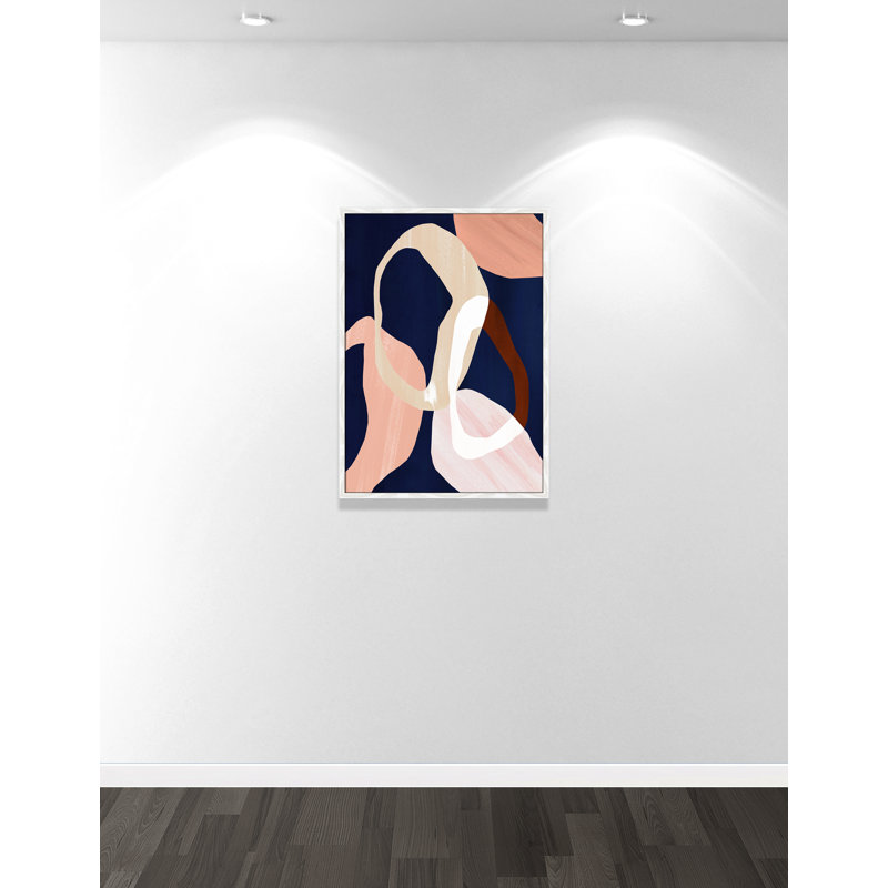 Loop II Print par Violets Print House, L 25,5 po x H 35,5 po, Grain de bois blanc, Impression encadrée