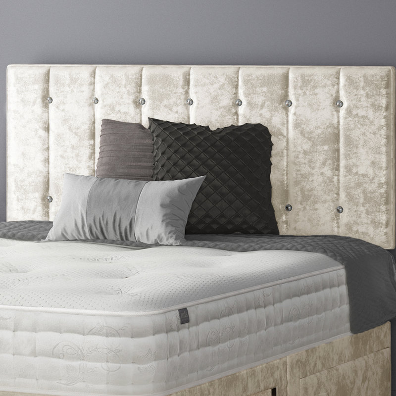 Chih Upholstered Headboard, Cream, Small Double (4')