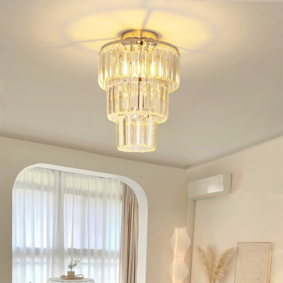 1-Light 30cm Crystal Mount Ceiling Light