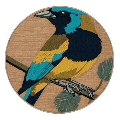 Washable Sayaca Tanager Birds Area Rug