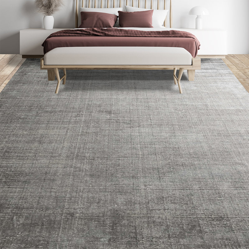 Wool Area Rug, Rectangle 6' x 9'