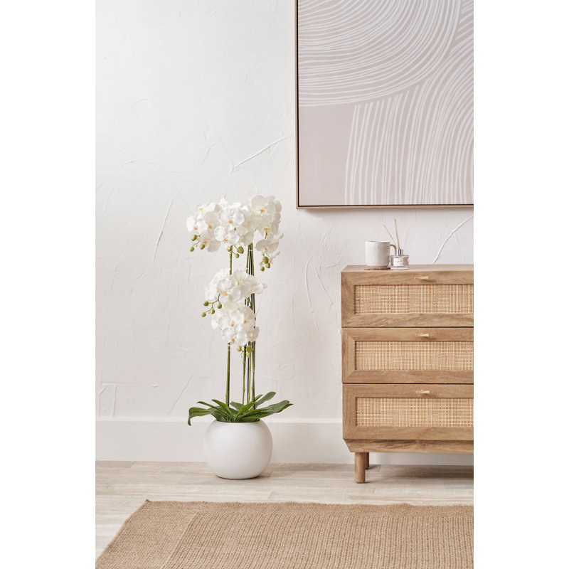 115cm Faux Plant in Cement Pot
