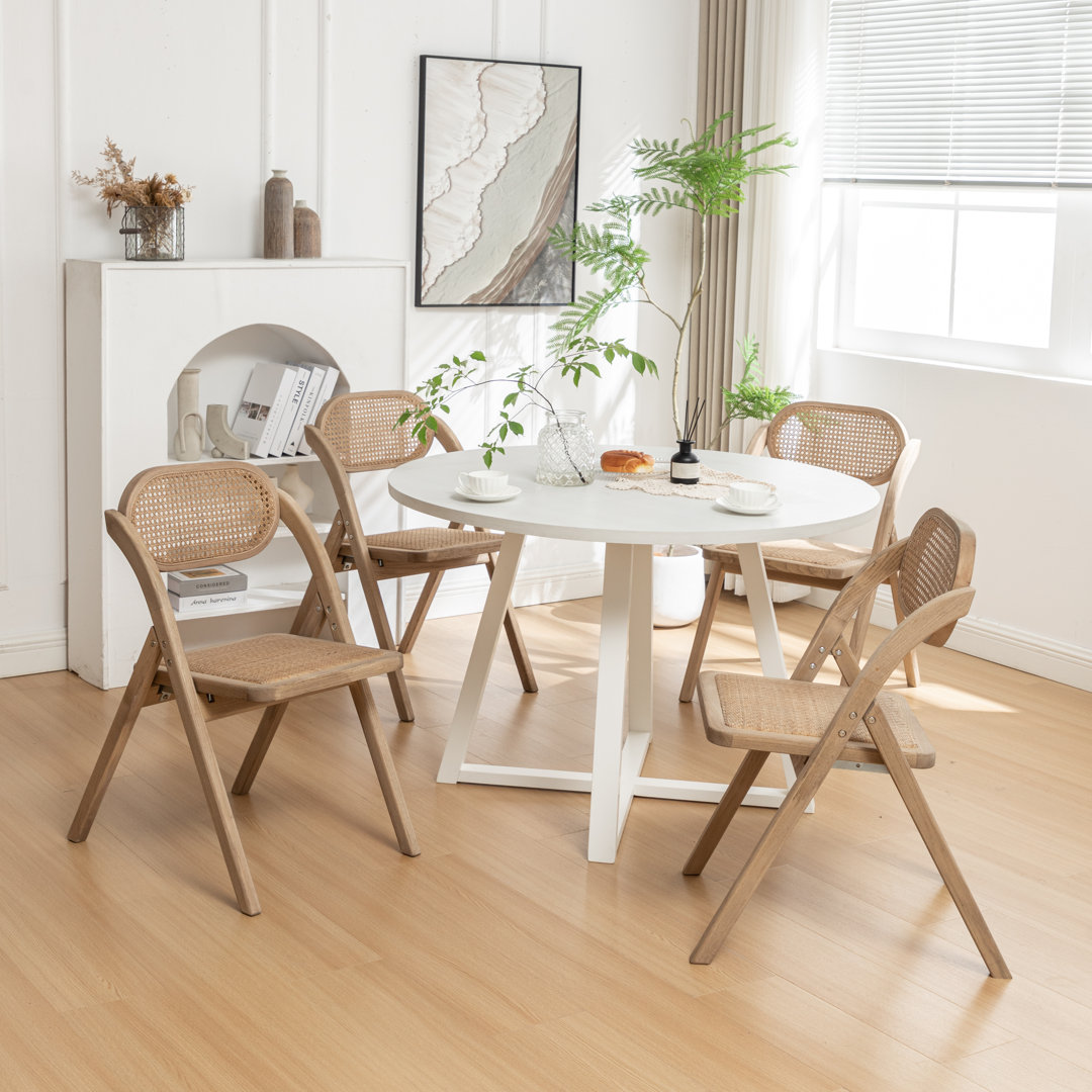 Efstathios 18.5'' H Solid Wood Folding Side Chair (Set of 4) Bay Isle Home™