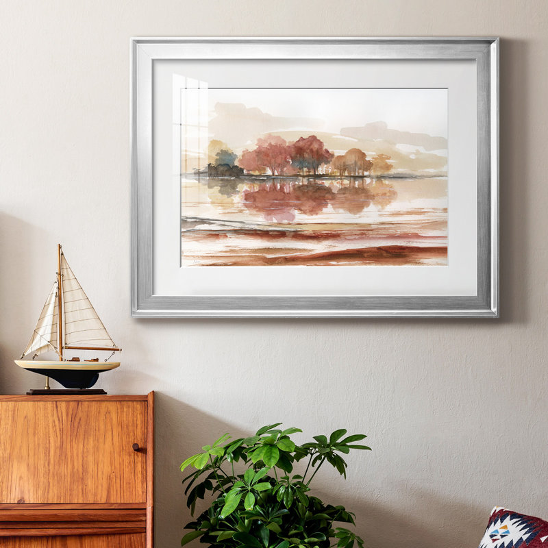 Earthy Dreams - Peinture encadrée, Argent, H 30,5 po x l 42,5 po x P 1,5 po