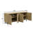 Lizabeta 66" Reeded 4-Door Sideboard with Adjustable Shelf-662840286
