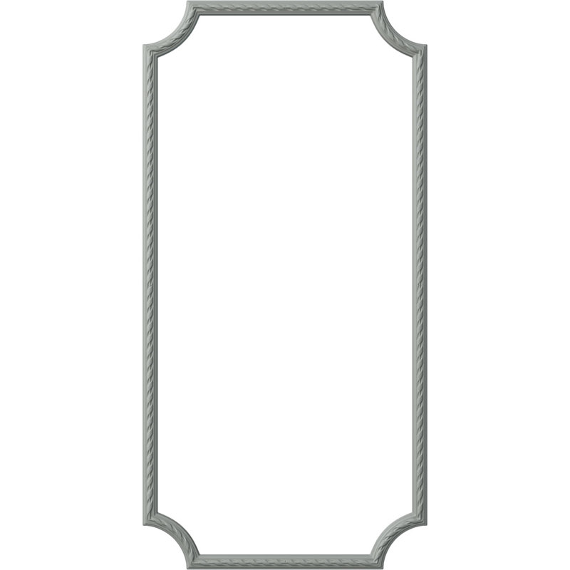 Moulure à panneau de feuilles d'acanthe Reeded, L 31 po x H 62 po, Simple