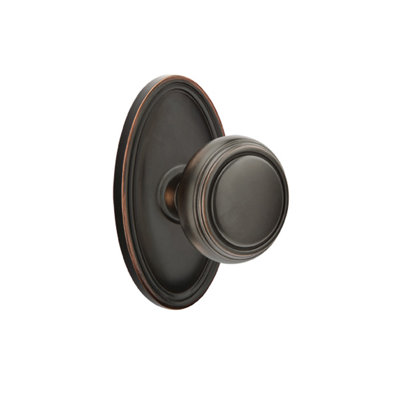 Emtek Privacy Knobset w/ Oval Roestte and Norwich Knob