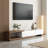 Quoint Extendable Freestanding TV Stand with 3 Spacious Drawers, Extends 71 to 100 Inches, Fits 80 Inch and Larger TVs, Premium MDF, Wear Resistant Tabletop, Interchangeable Left or Right Installation, Modern Style-1933477684