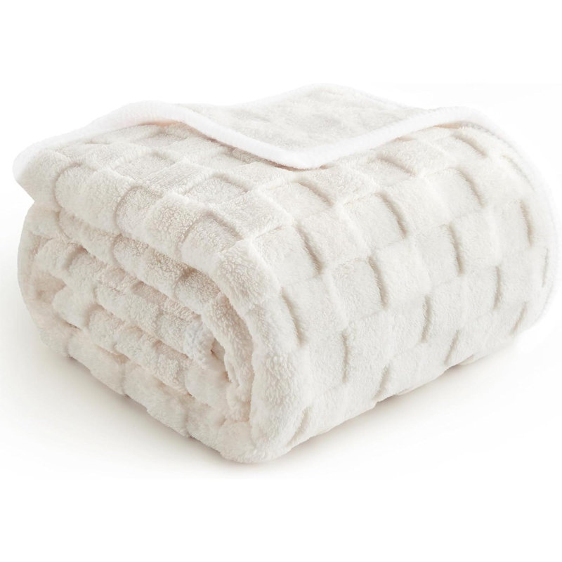 Jeté super doux pour le canapé et le lit, douillette douillette douillette décorative légère et douillette, molleton chaud et flou pour le camping, les voyages (50 po x 60 po)