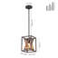 Luminaire suspendu carré 1 lumière Farmhouse