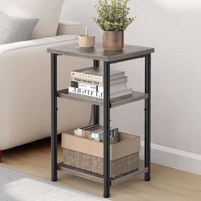 Side Table, Small End Table, Tall Nightstand for Living Room, Bedroom, Office, Bathroom