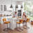 Ambrine Low Back Tufted Velvet Upholstered Counter/Bar Stool with Steel Sled Frame-89351472-89351468
