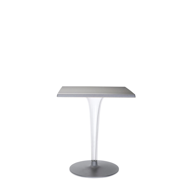 Top Top Coffee Table, 28.5" H x 24" L x 24" W, Aluminum Melamine