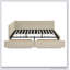 Structure de lit capitonnée avec rangement, canapé-lit avec dossier et accoudoirs confortables, lit pour chambre à coucher, salon, velours-241928846-241928886