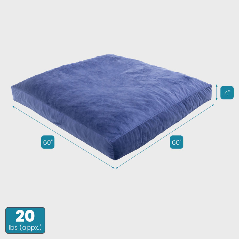 CordaRoy's Sensory Foam Crash Pad, Navy Plush Fur