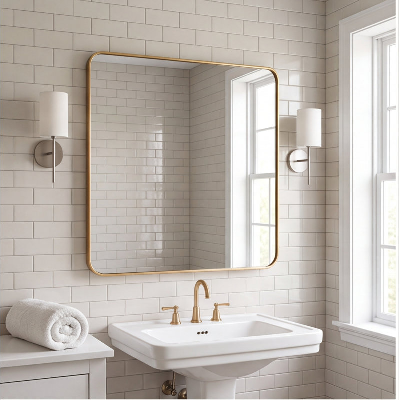 Miroir de salle de bain mural 36 po x 36 po