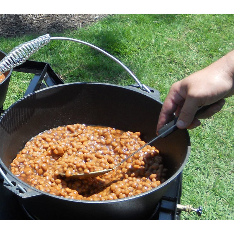 King Kooker Seasoned Cast Iron Round Dutch Oven, 4 qt