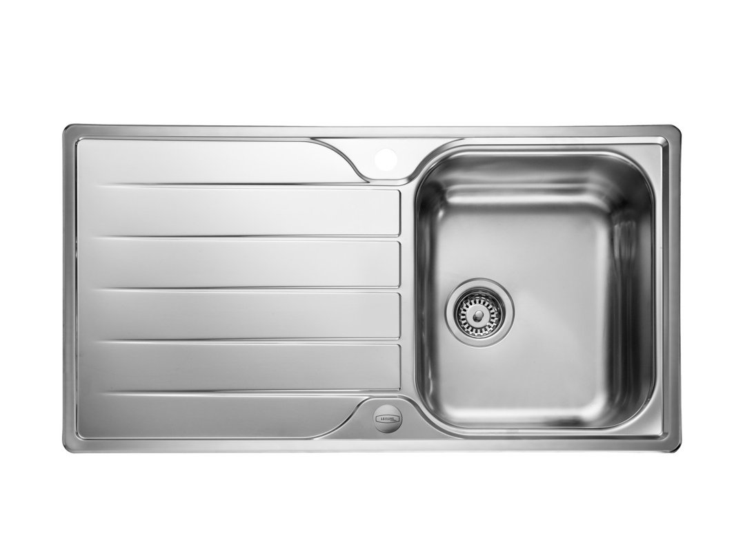 Albion 950 x 508mm stainless steel inset sink with 1 bowl and reversible drainer