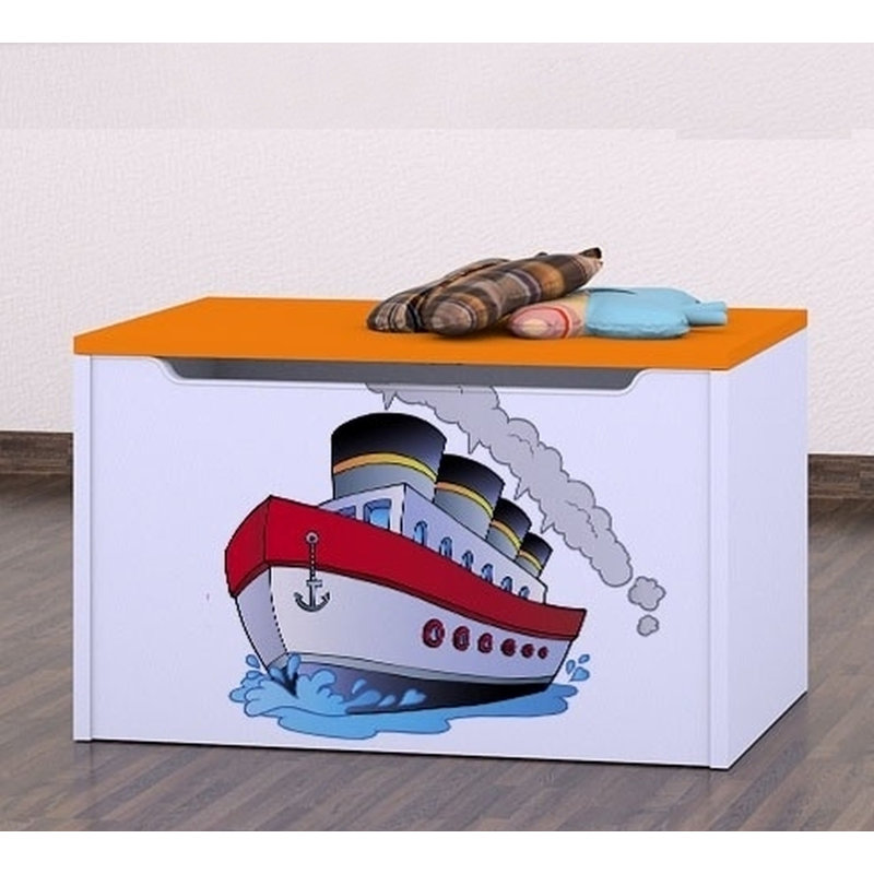 Sugarmill Jasna Pear Big Ship Toy Box, Orange