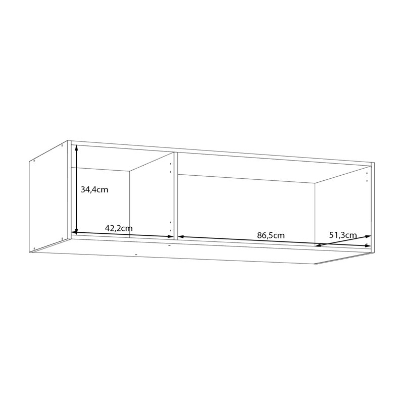 Sugata Manufactured Wood Closet System Shelf, Mauvella oak