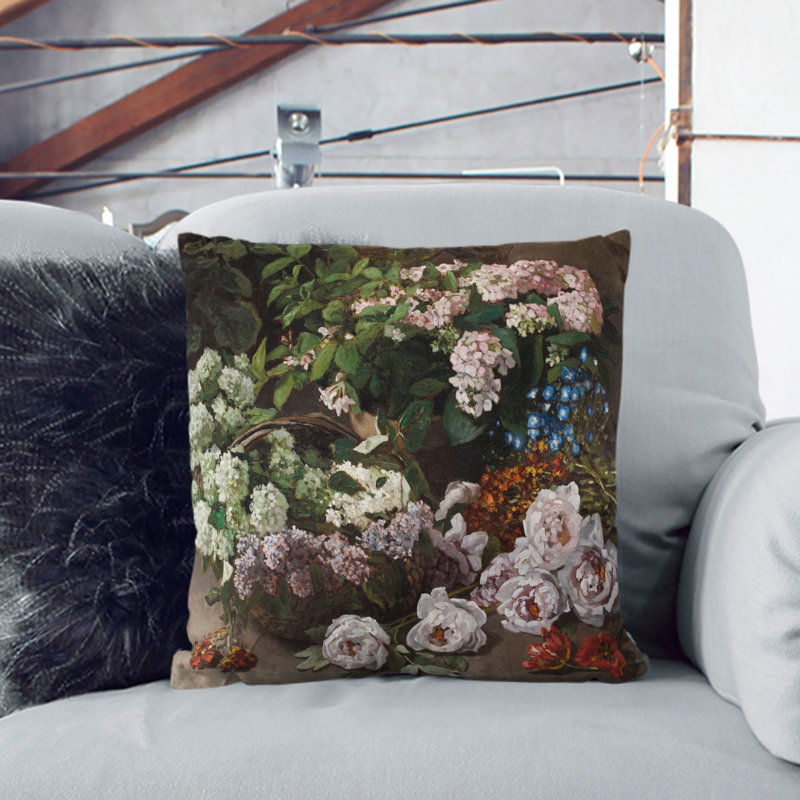 Spring Flowers Floral Scatter Cushion, 55cm H x 55cm W x 20cm D