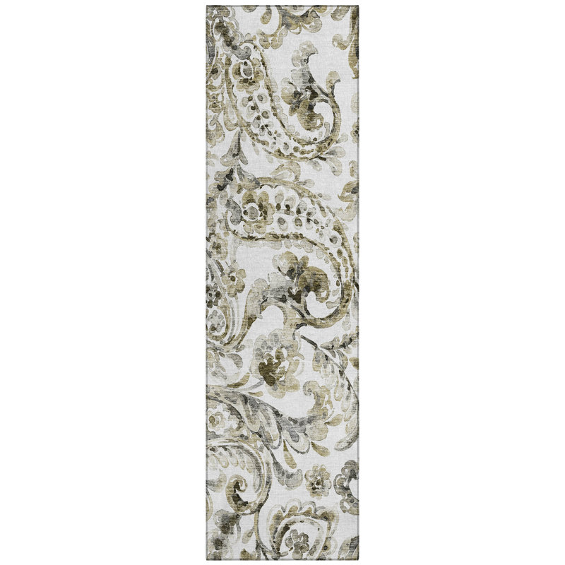 Siim Washable Paisley Indoor / Outdoor Rug, Runner 2'3" x 7'6"