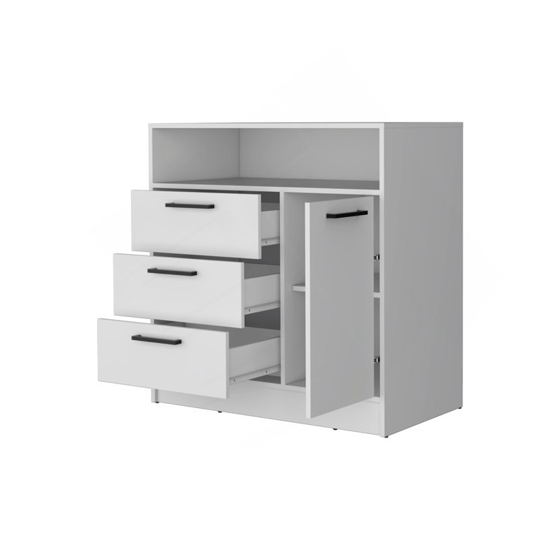 Commode 3 tiroirs blanche