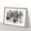 A Great Horned Owl Watercolour - Single Picture Frame Print on MDF-56740864-56740867