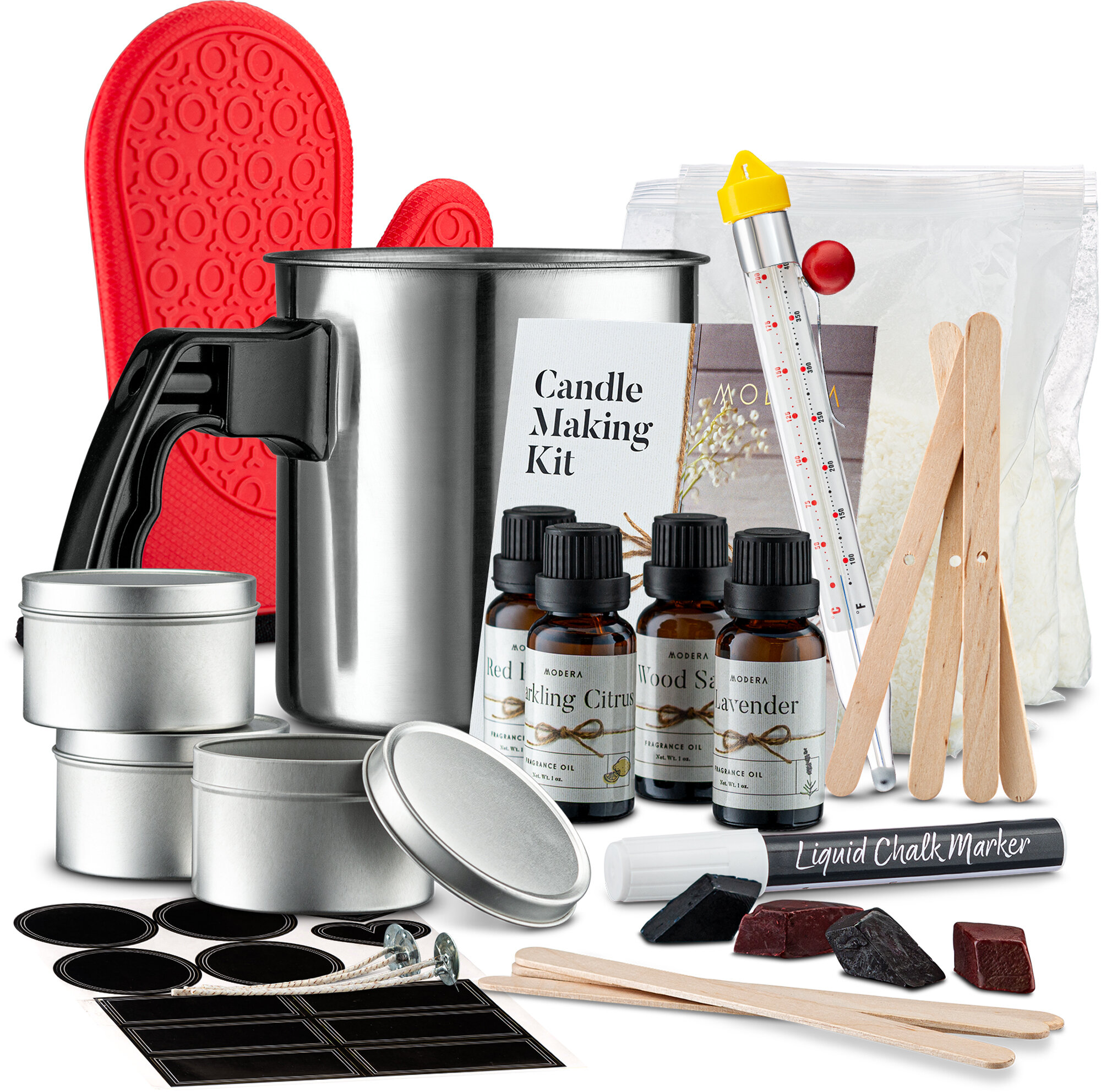 Hearth and Harbor Complete DIY Candle Making Kit Supplies for Adults and Children